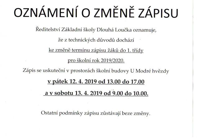 zápis dětí