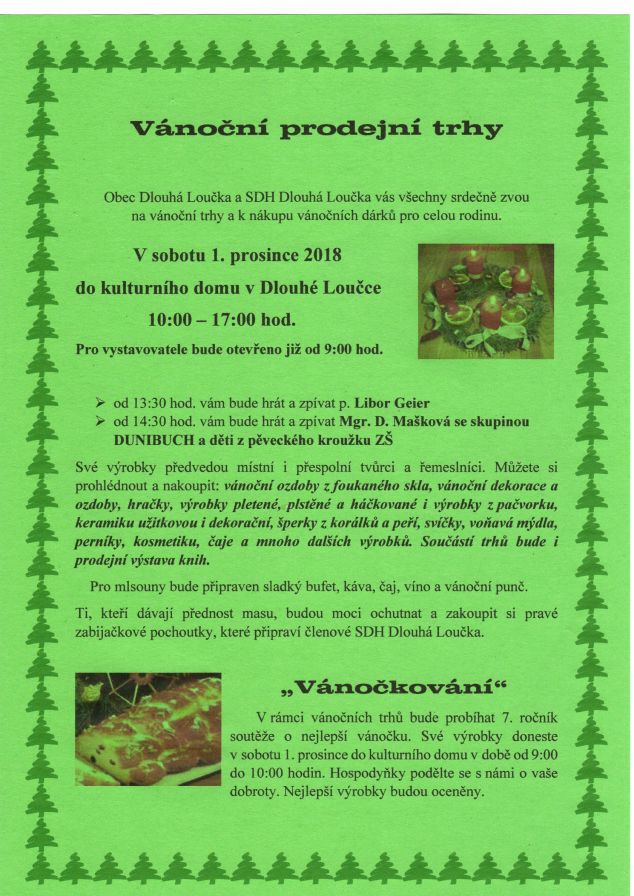 Pozvánka na vánoční trhy